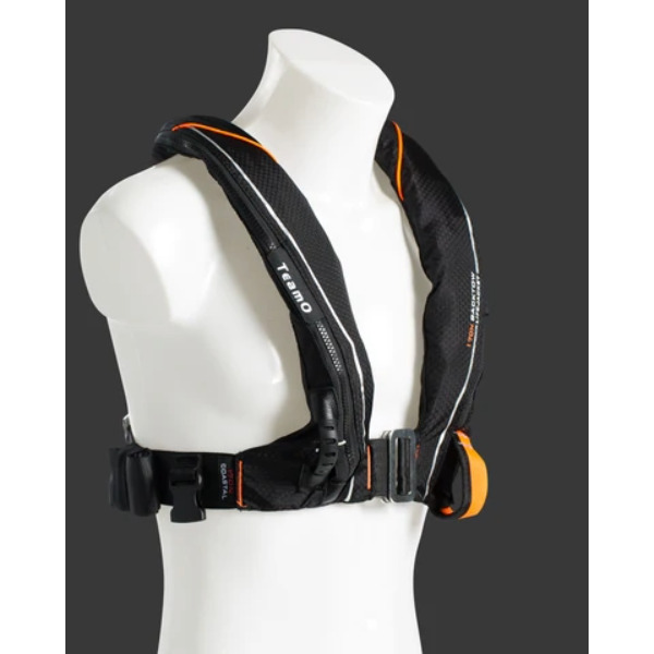 TeamO 170N Coastal BackTow Lifejacket - Automatic - Black / Orange - Image 2