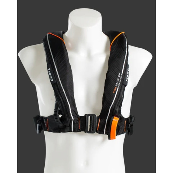 TeamO 170N Coastal BackTow Lifejacket - Automatic - Black / Orange