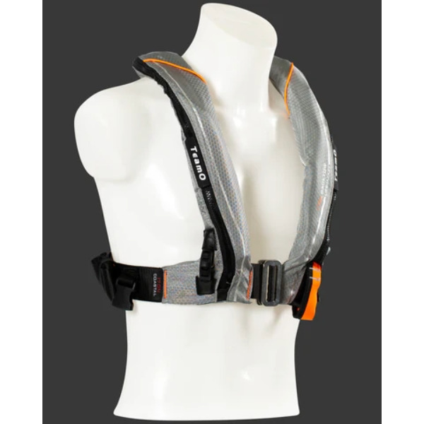 TeamO 170N Coastal BackTow Lifejacket - Automatic - Grey / Orange - Image 2