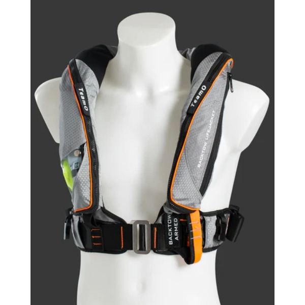 TeamO 170N Offshore BackTow Lifejacket - Pro Sensor Elite - Grey / Orange