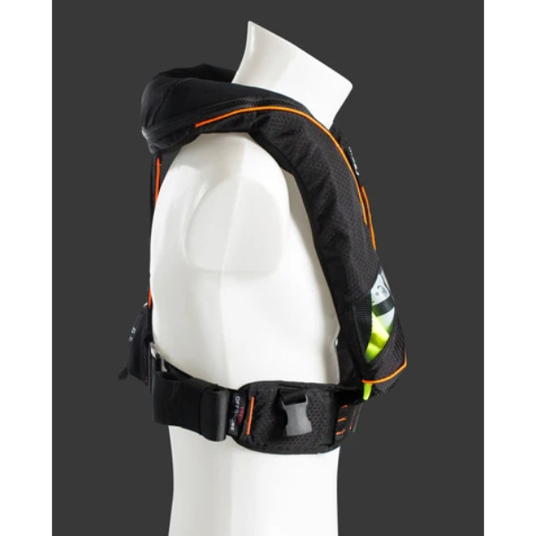 TeamO 275N Ocean BackTow Lifejacket - Pro Sensor Elite - Black / Orange - Image 3