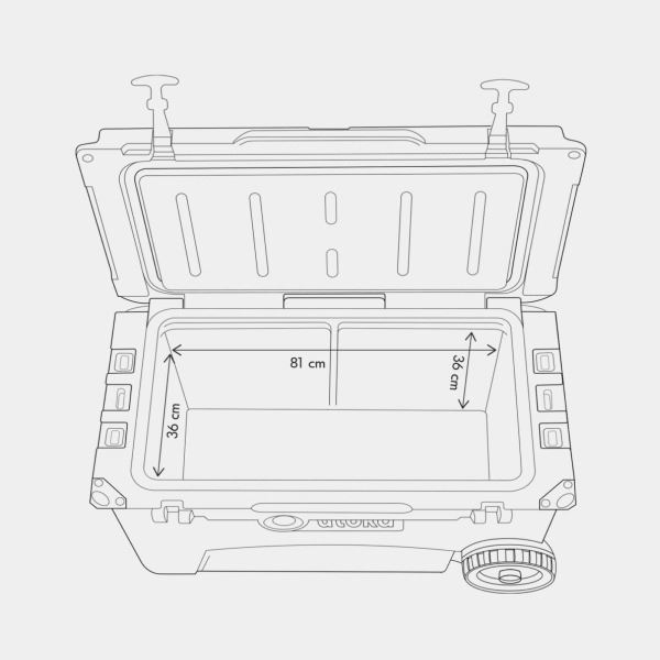 Utoka 110 Tow Cool Box - 104L - Camo - Image 5