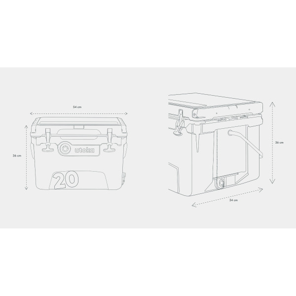 Utoka 20 Cool Box - 18L - Cool Grey - Image 4