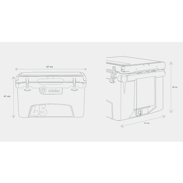 Utoka 45 Cool Box - 42L - White - Image 4